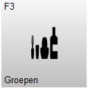 Groepen met een artikelgroep-icoon. Met deze knop opent u het scherm waarin artikelgroepen kunnen worden aangemaakt en beheerd.